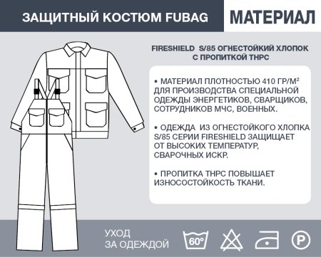 Защитный костюм Fubag размер 52-54 рост 4 в Чите фото
