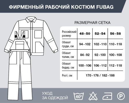 Фирменный рабочий костюм Fubag размер 52-54 рост 170-176 в Чите фото