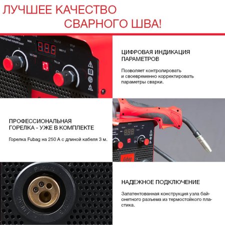 FUBAG Сварочный полуавтомат IRMIG 200 SYN с горелкой 250 А 3 м в комплекте в Чите фото