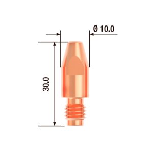 FUBAG Контактный наконечник M8х30 мм ECU D=1.4 мм (10 шт.) в Чите фото