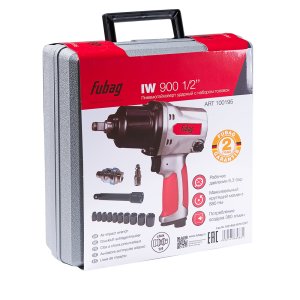 FUBAG Пневмогайковерт ударный IW900 1/2 дюйма + набор головок в кейсе в Чите фото