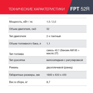 Бензиновый триммер FUBAG FPT 52R в Чите фото