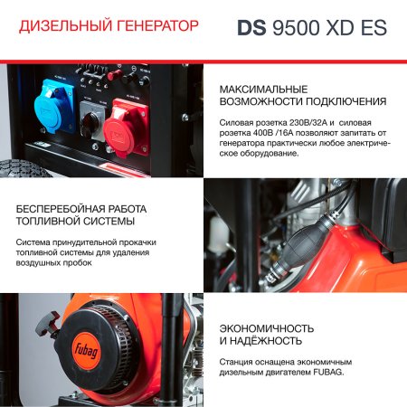 FUBAG Дизельный генератор (одно- и трехфазный) с электростартером DS 9500 XD ES в Чите фото