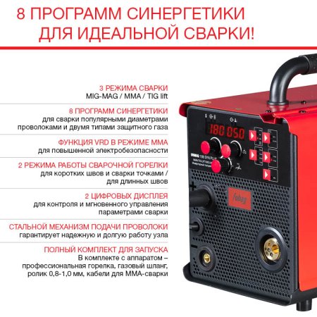 FUBAG Сварочный полуавтомат IRMIG 188 SYN PLUS c горелкой FB 250 3 м в Чите фото