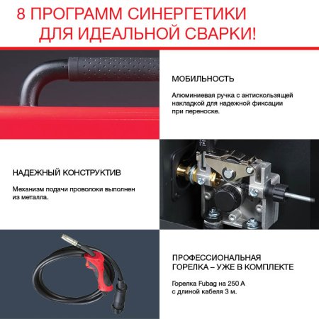 FUBAG Сварочный полуавтомат IRMIG 188 SYN PLUS c горелкой FB 250 3 м в Чите фото